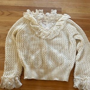 Cream zara sweater